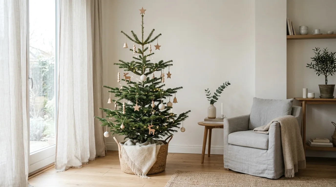 Start with a clear holiday color palette inspiration for a Christmas tree centerpiece.